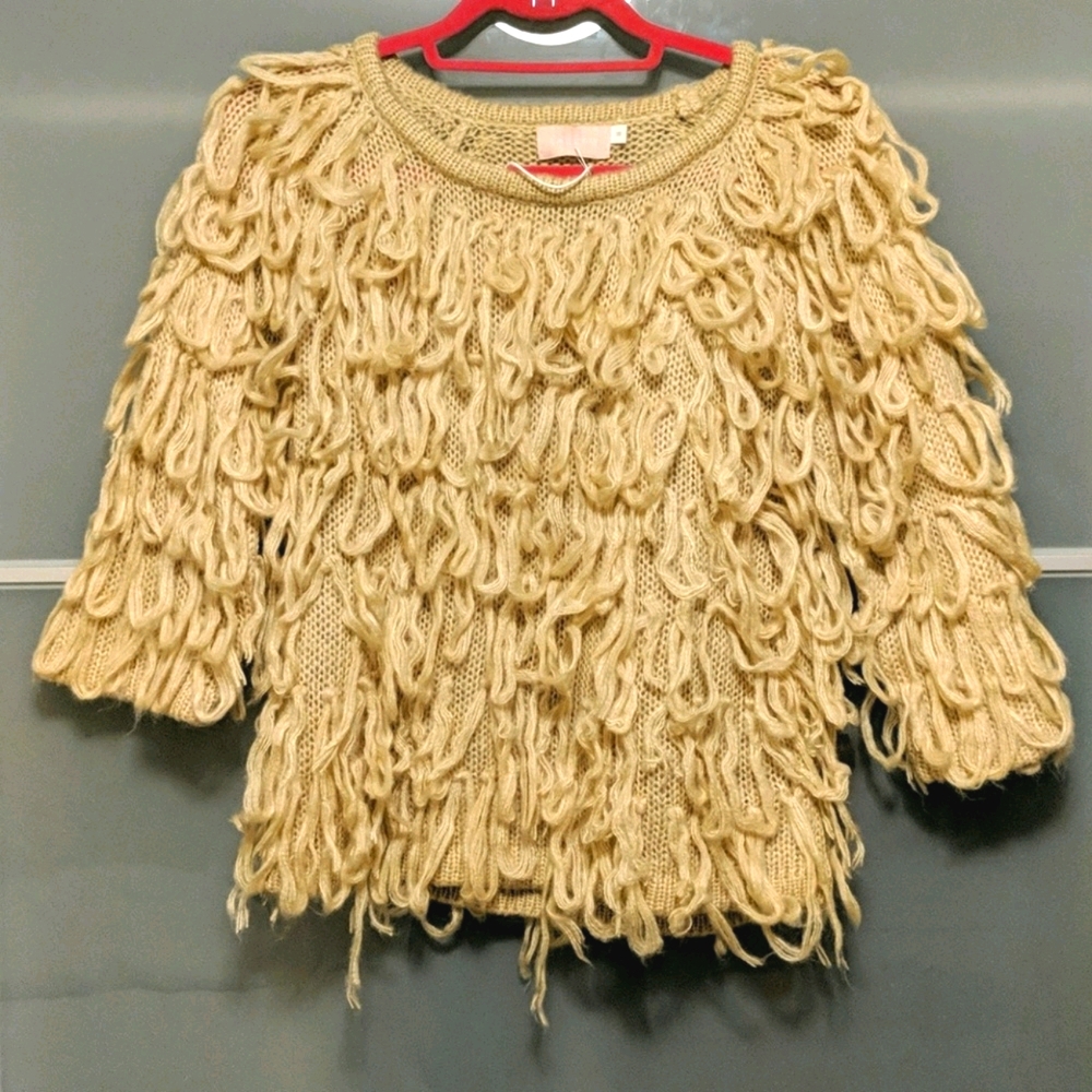 Short sleeve textured Sweater